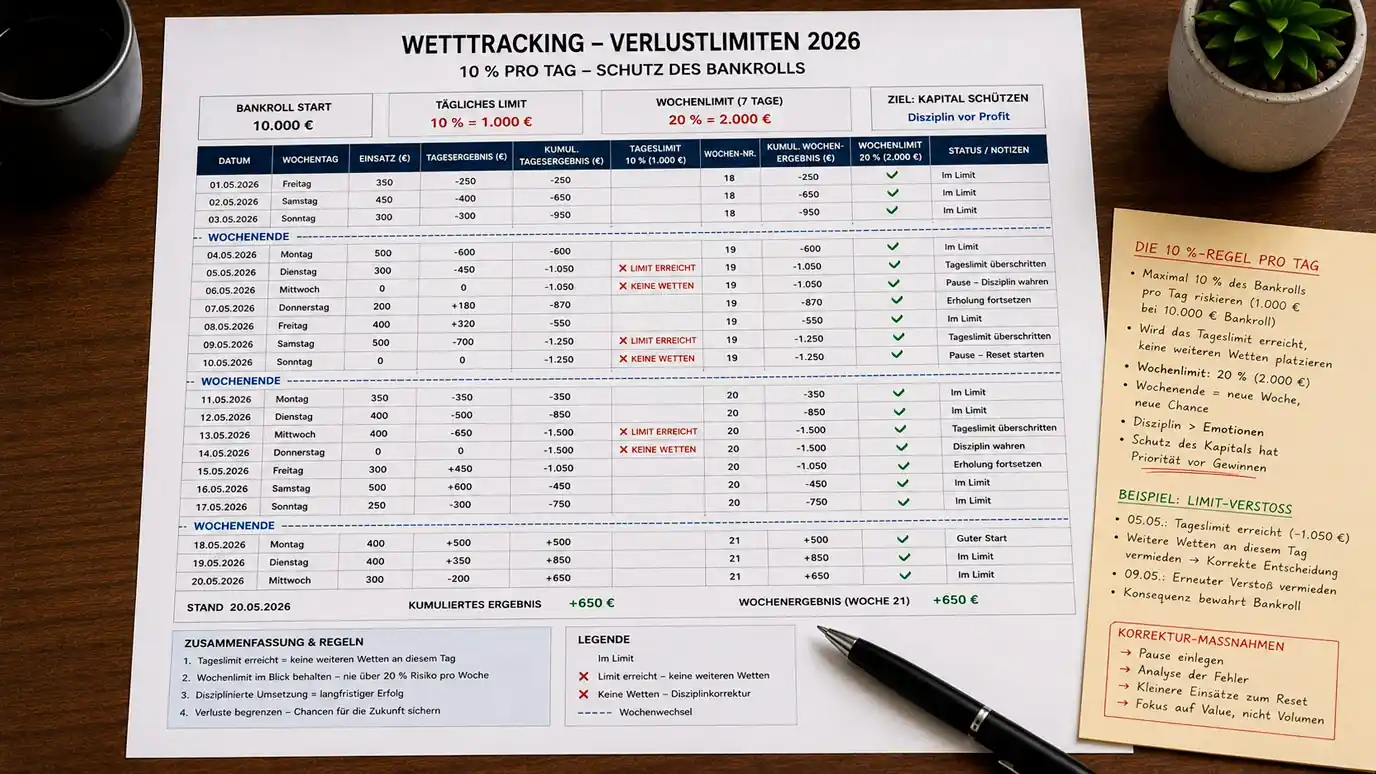 Verlustlimit-Strategie im F1-Bankroll Management: Tägliche und wöchentliche Grenzen setzen und einhalten für nachhaltiges Wetten