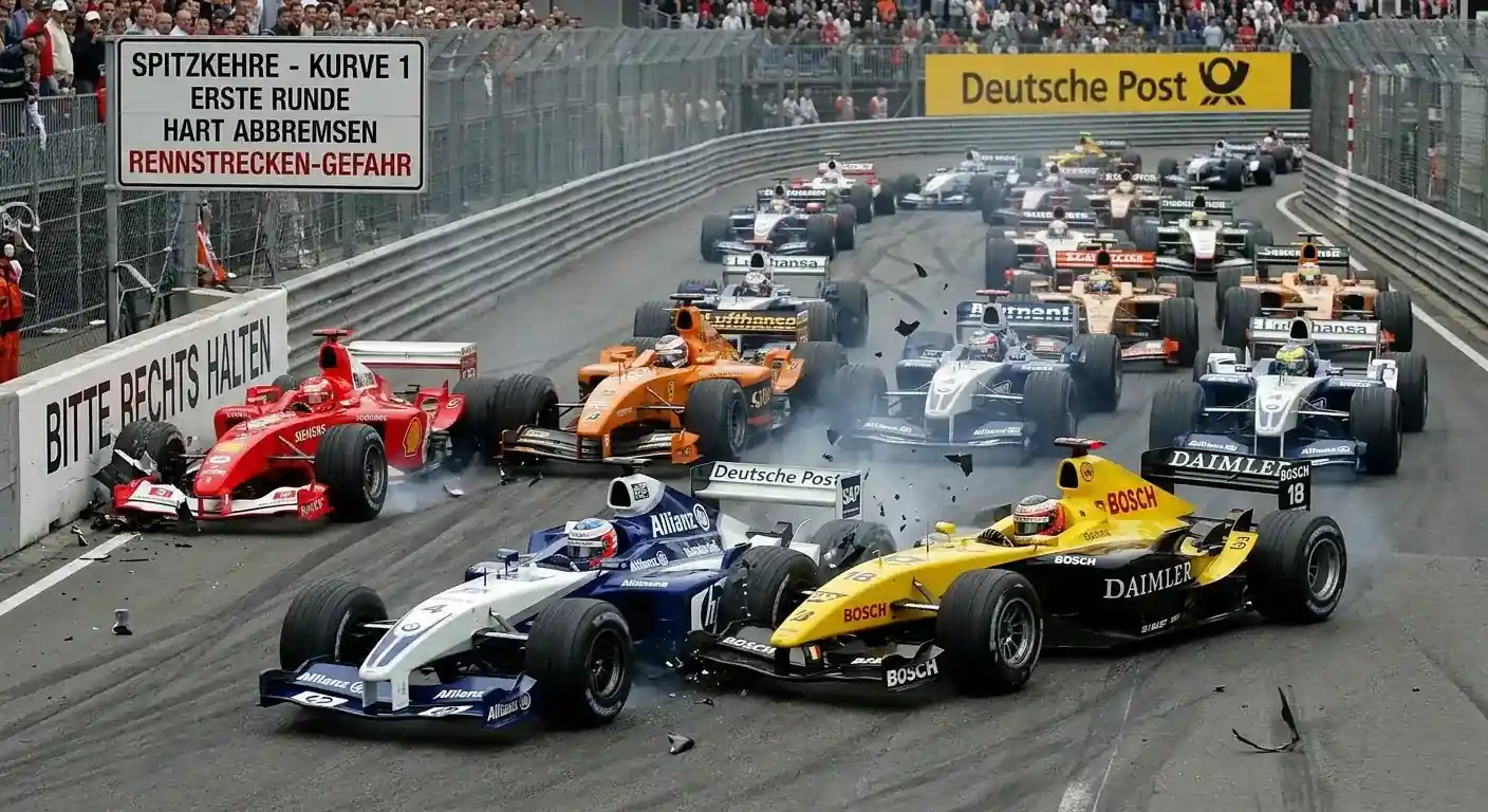 Analyse von Startunfällen in der Formel 1 als häufigste Ursache für frühe Ausfälle