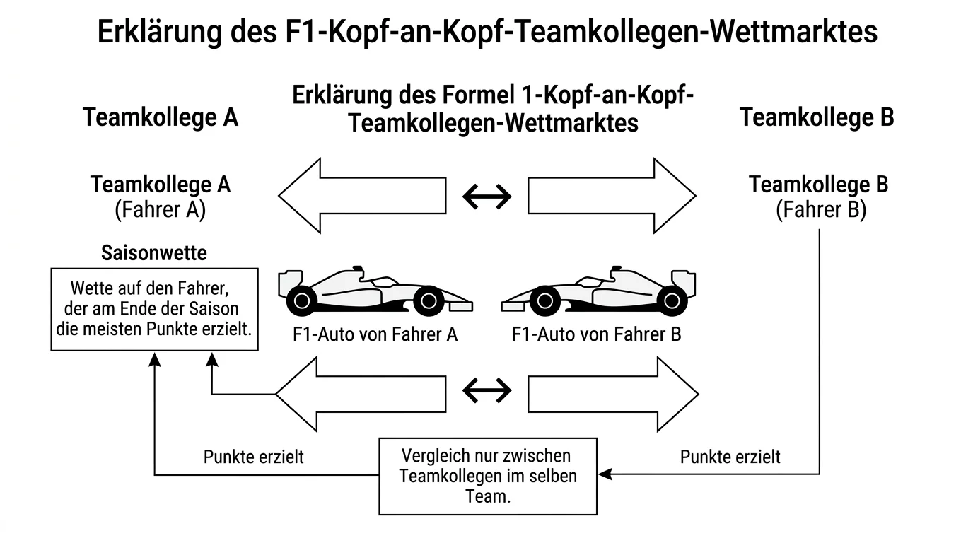 Erklärung des Formel-1-Teamkollegen-Wettmarkts: Beide Fahrer in identischen Autos im Direktvergleich