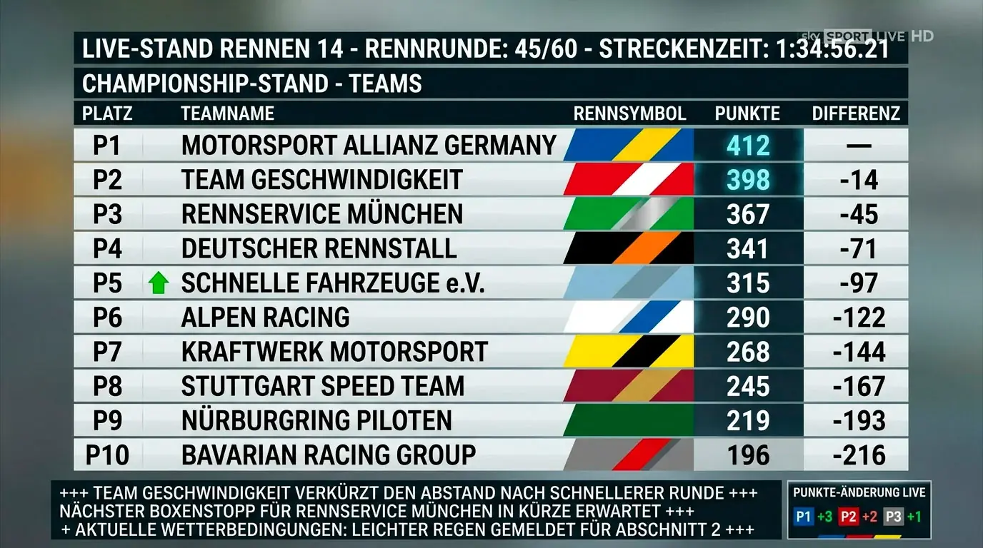 Quotenentwicklung im Formel-1-Konstrukteurs-Markt über den Saisonverlauf – Einstiegspunkte und Verschiebungen