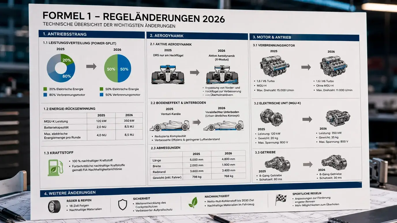 F1-Reglement 2026 und Auswirkungen auf Langzeitwetten-Quoten – Power-Split, aktive Aerodynamik und Value-Fenster