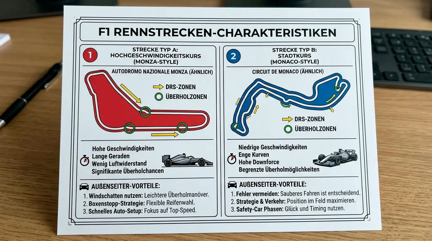 Formel-1-Strecken für Außenseiter-Platzwetten: Welche Grand-Prix-Kurse Top-6- und Top-10-Überraschungen begünstigen