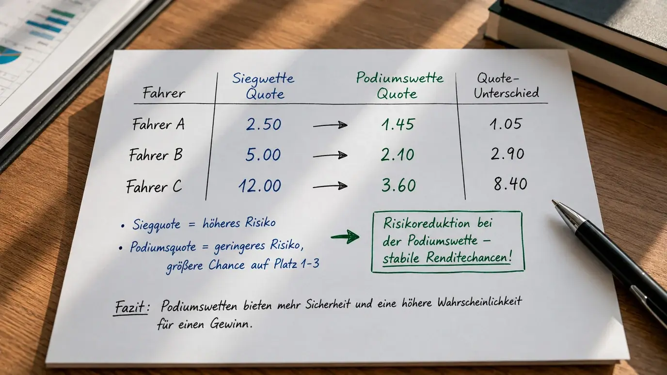 Vergleich zwischen Formel-1-Podiumswette und Siegwette – wann welche Option mehr Wert bietet