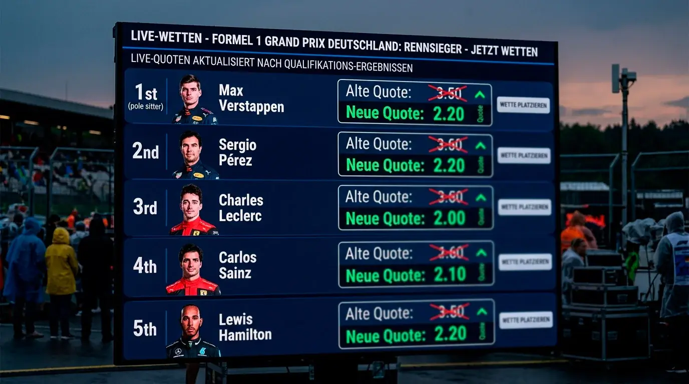 Wie Qualifying-Ergebnisse die Formel-1-Rennwettquoten verschieben – Marktreaktion nach der Startaufstellung