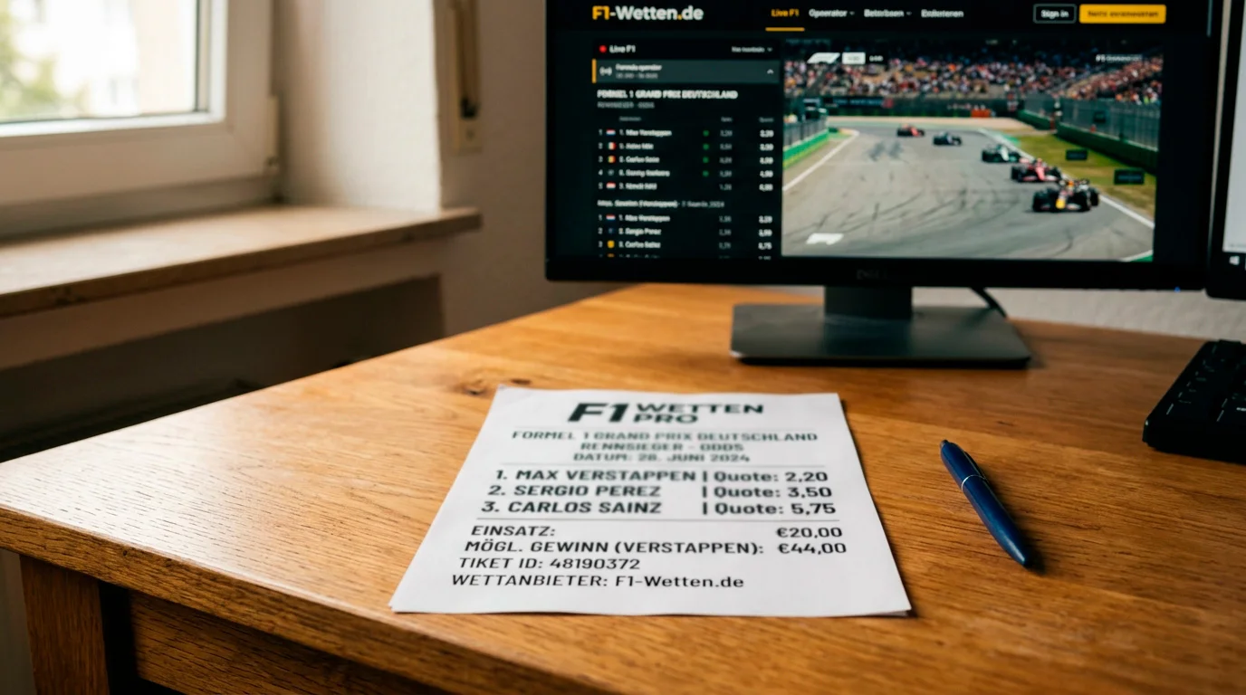 Erklärung der Formel-1-Siegwette mit Beispielquoten für einen Grand Prix