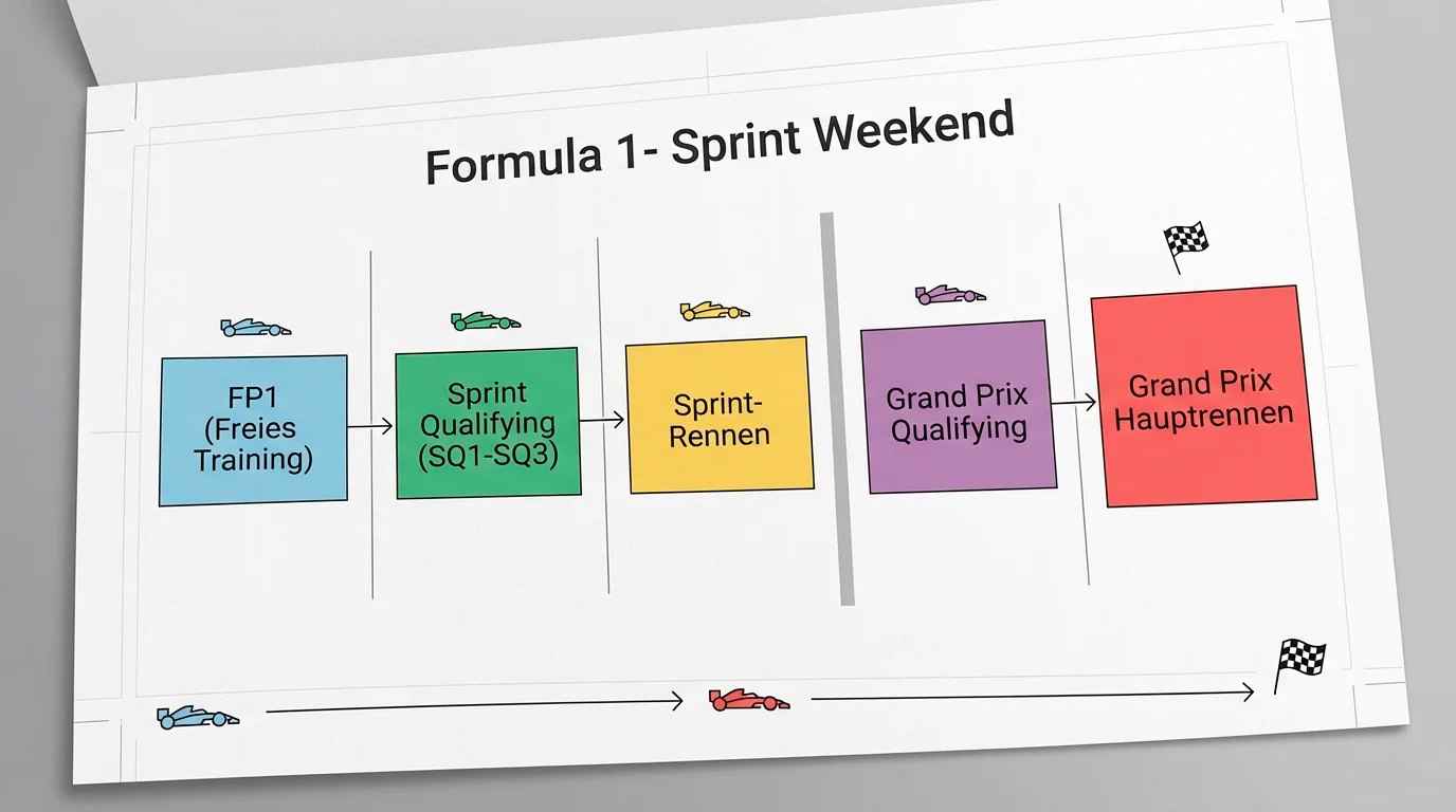Übersicht des Formel-1-Sprint-Wochenendes mit Sprint Qualifying, Sprint Race und Grand Prix