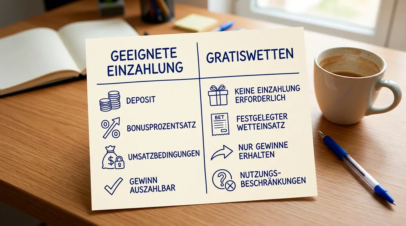Vergleich verschiedener Sportwetten-Bonus-Typen für Formel-1-Wetten: Einzahlungsbonus und Free Bets erklärt