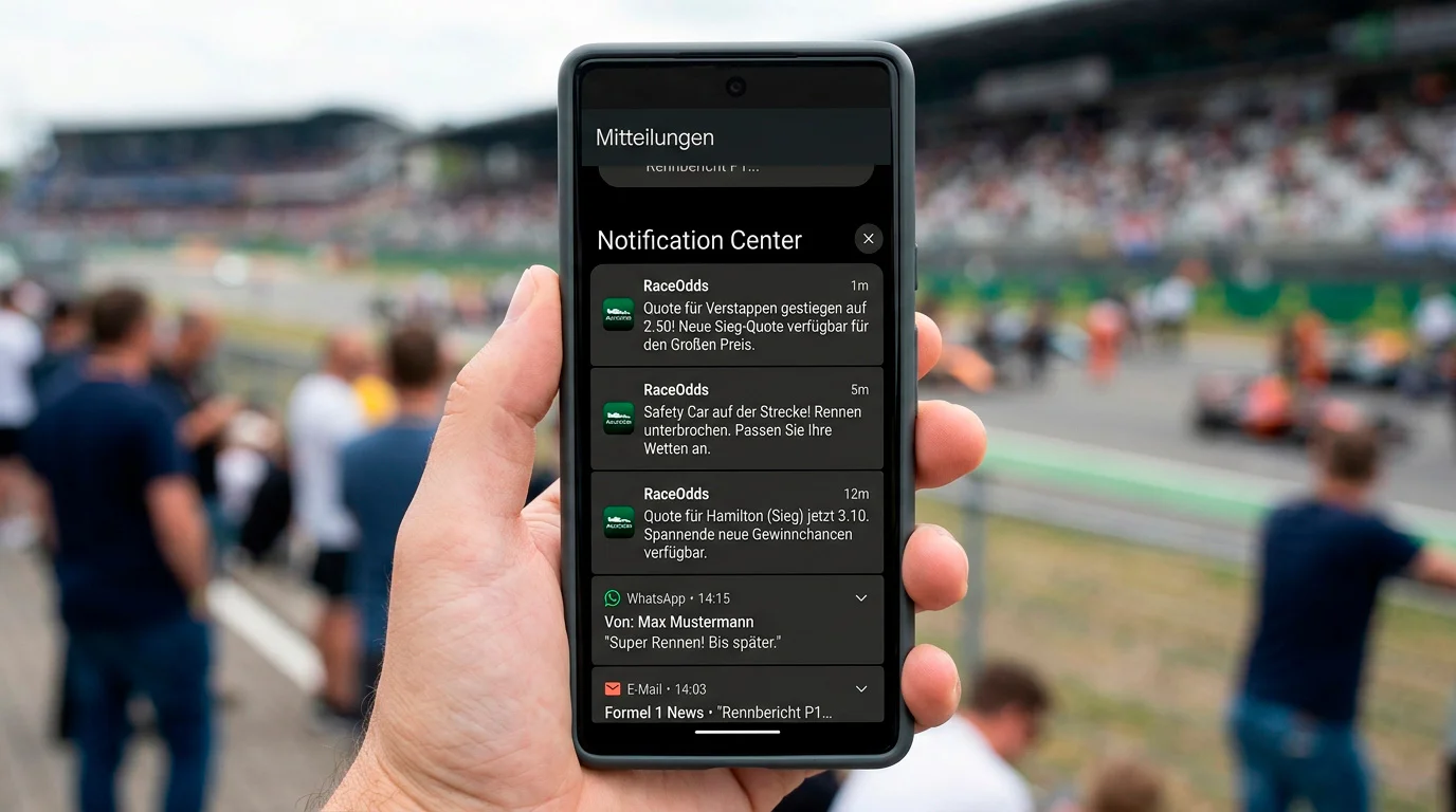 Push-Benachrichtigungen in der F1-Wetten-App: Wie Quoten-Alerts bei wichtigen Rennentwicklungen helfen
