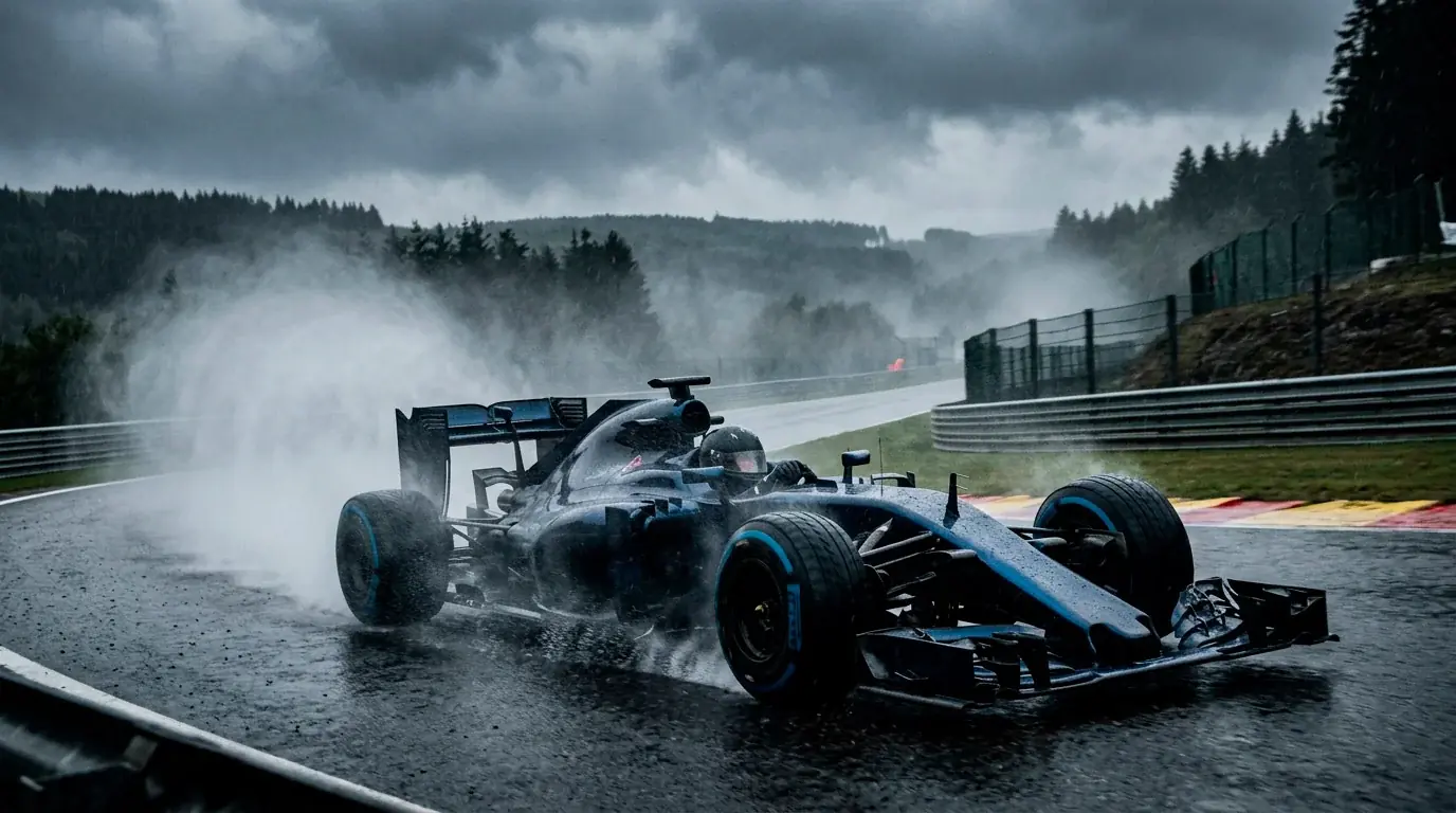 Nasse Strecke in Spa-Francorchamps – Formel-1-Fahrer bei Regenrennen und Einfluss auf Live-Wettquoten