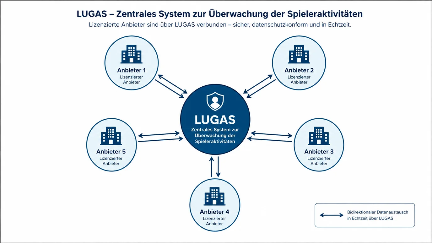 LUGAS-System zur Verhinderung paralleler Online-Glücksspielkonten bei deutschen Wettanbietern